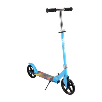 Trotineta pentru copii si adolescenti Novokids Fusion EVO Pro Albastru, Functie Super Brake, Maner reglabil pe inaltime, Diametru roata 200 mm, Greutate admisa 100 kg