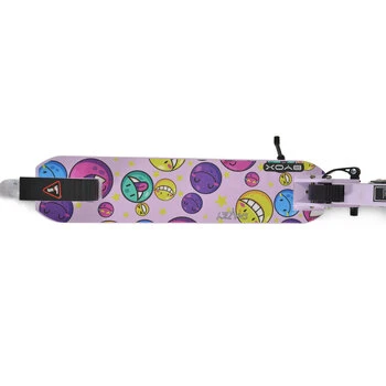 Trotineta pliabila pentru copii de la 8ani,cu cadru din aluminiu,roti ABEC-7 din PU cu lumini LED,inaltime ghidon ajustabila,frana de mana si cric inclus Byox Snazzy Mov