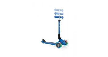 Trotineta globber junior pliabila cu lumini culoare albastra