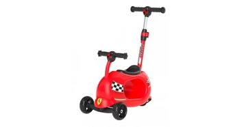 Trotineta pliabila multifonctionala ferrari 4 in 1 rosie